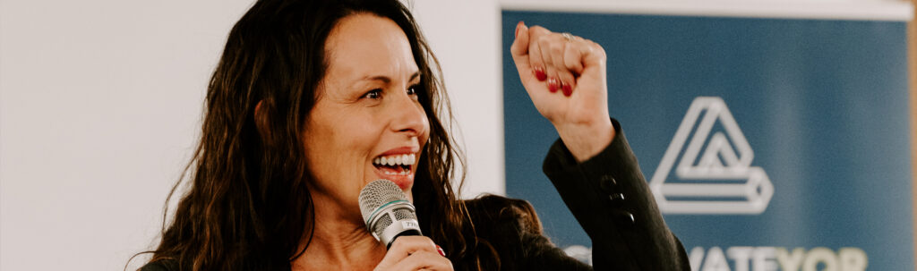 Serese Selanders speaking at Cultivator event