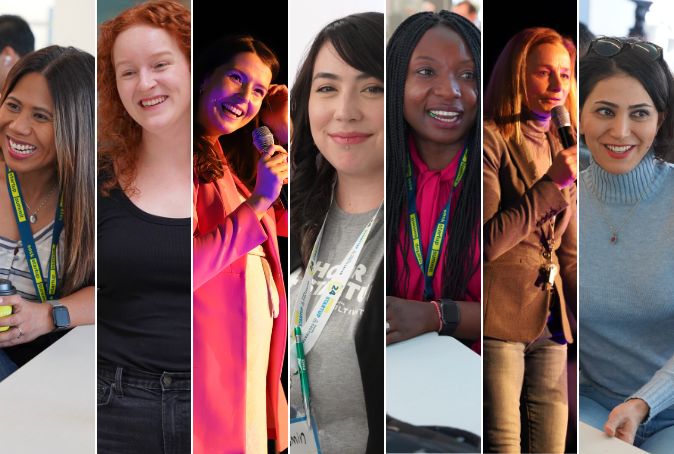 Cultivator's women in tech - seven women collaged together