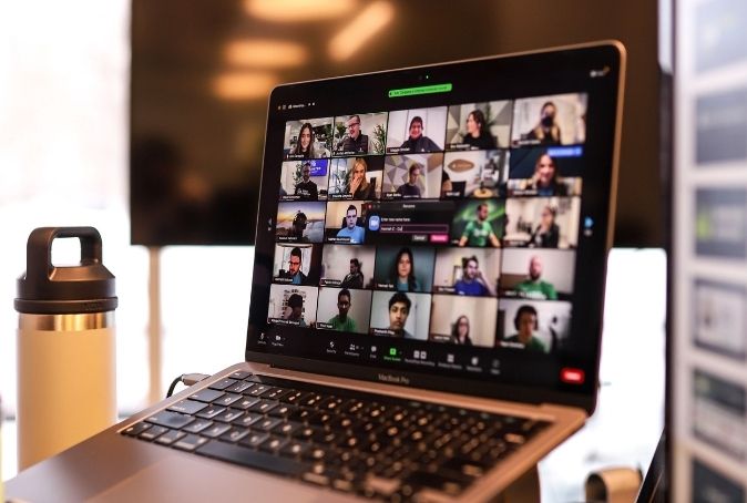 Computer screen displaying virtual participants of 24 Hour Startup