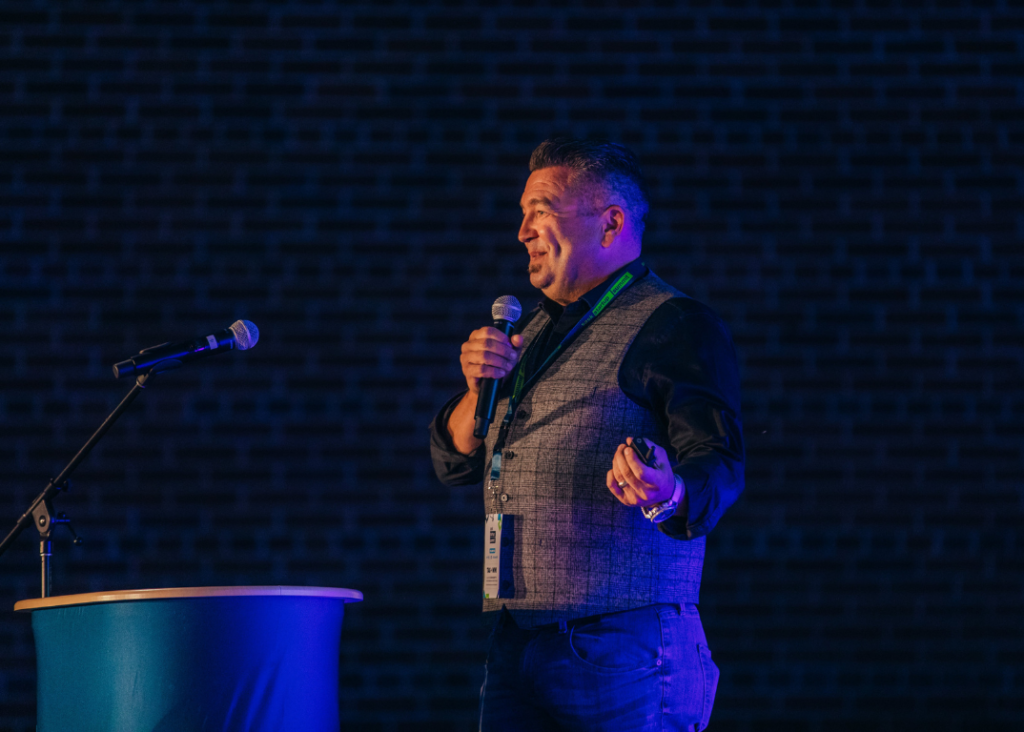 Mark Wolff, CEO at myComply, speaking at Sask Startup Summit